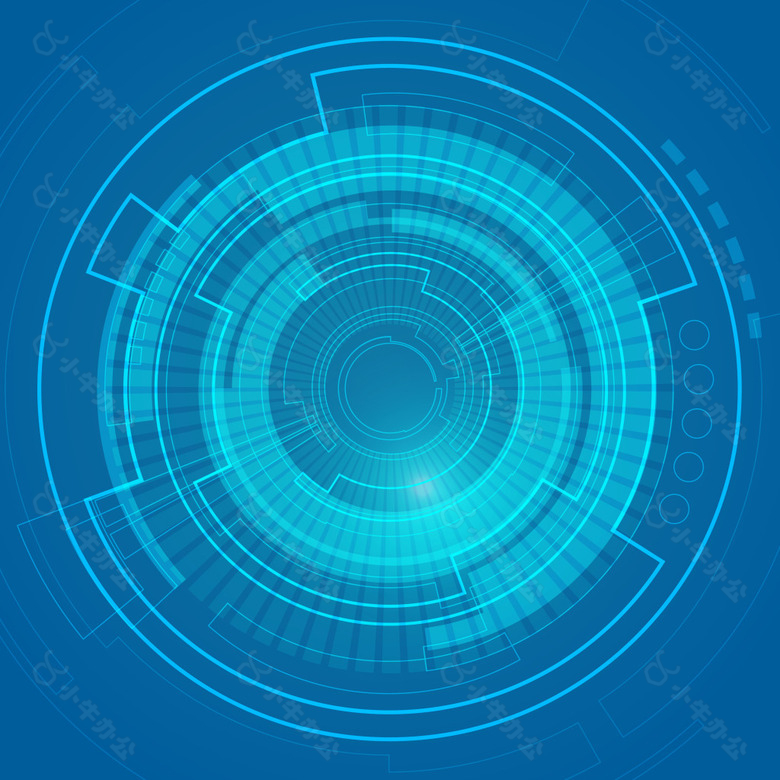 蓝色高科技科幻抽象几何矢量设计