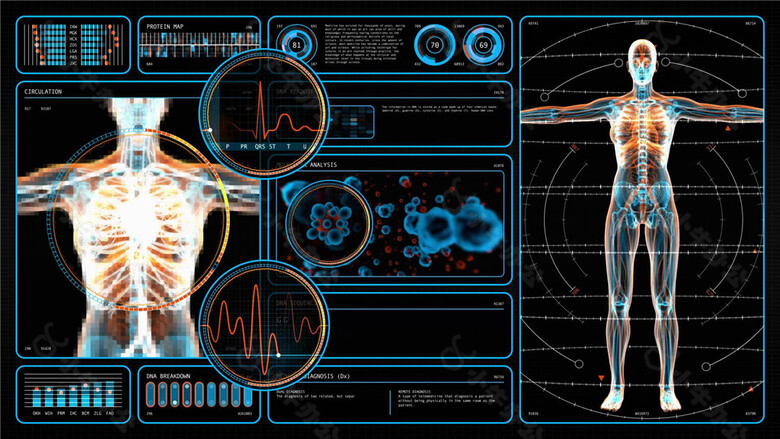 医疗主题HUD全人体屏幕界面