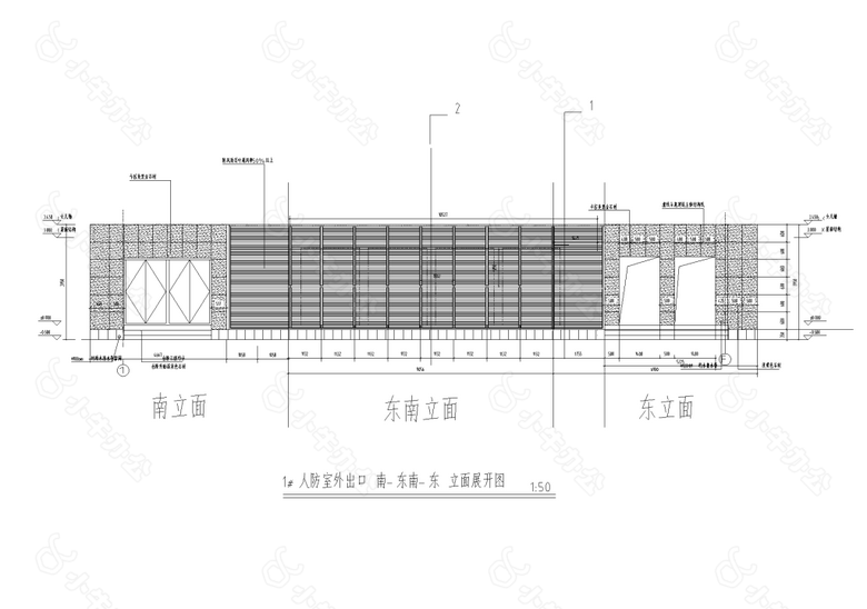 XS1-3水幕墙详图cad图纸