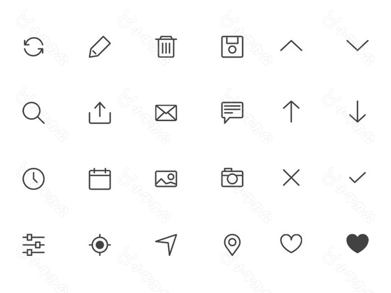 基础线性icon图标Sketch素材