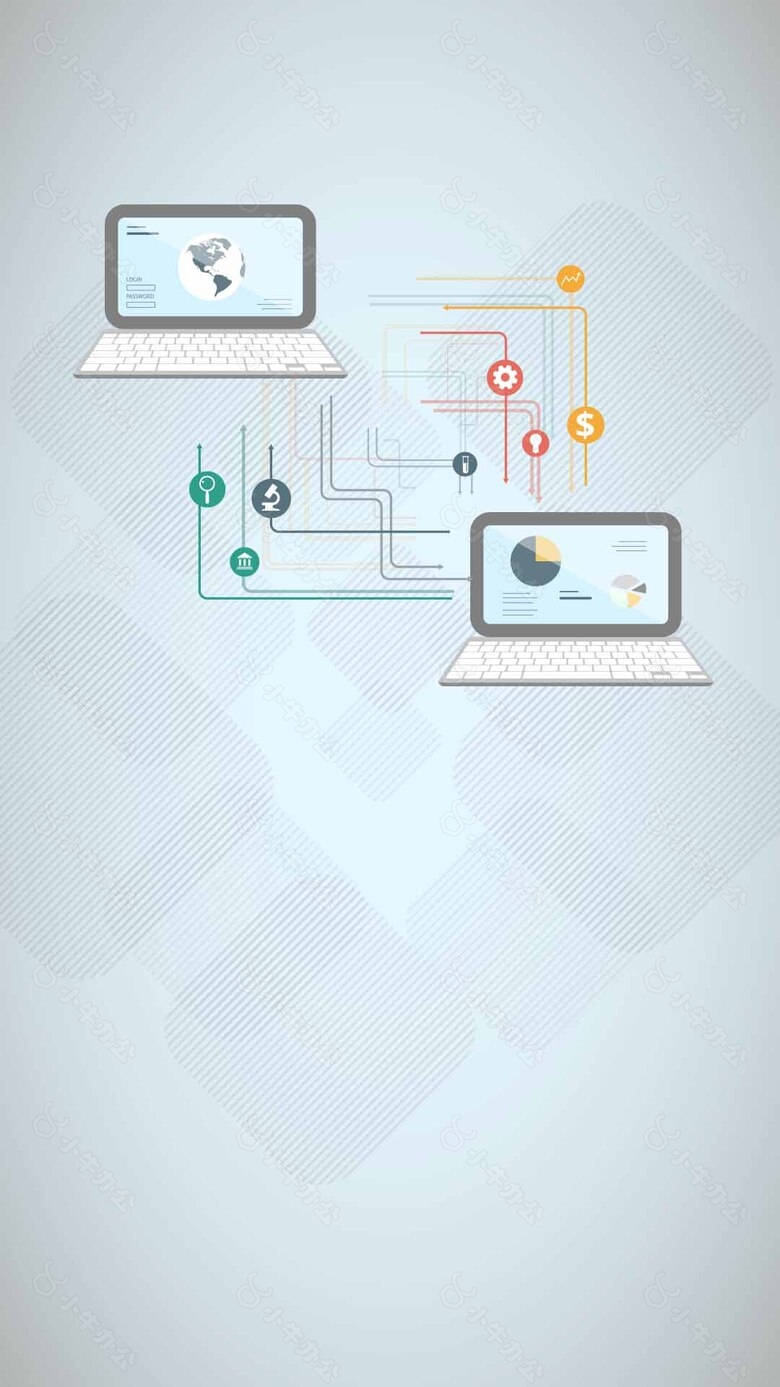电脑手机数据科技H5背景素材