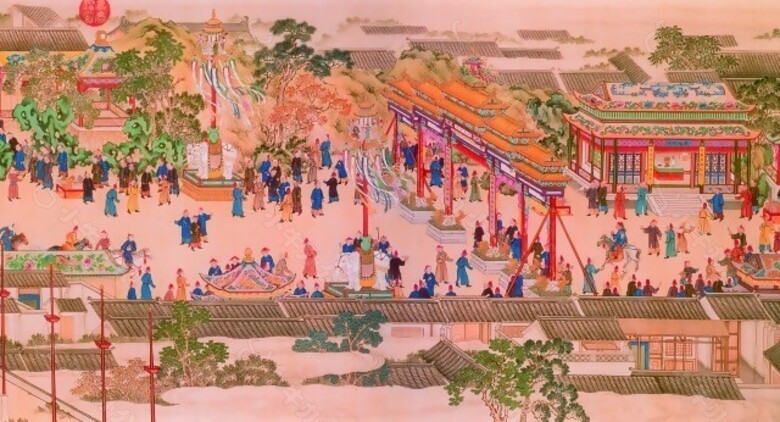 高端古典喜庆山水画