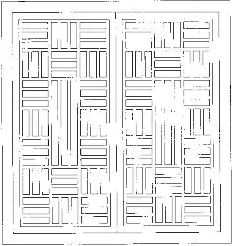 简单花纹镂空黑白图案