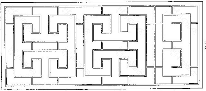 中式花纹镂空图案