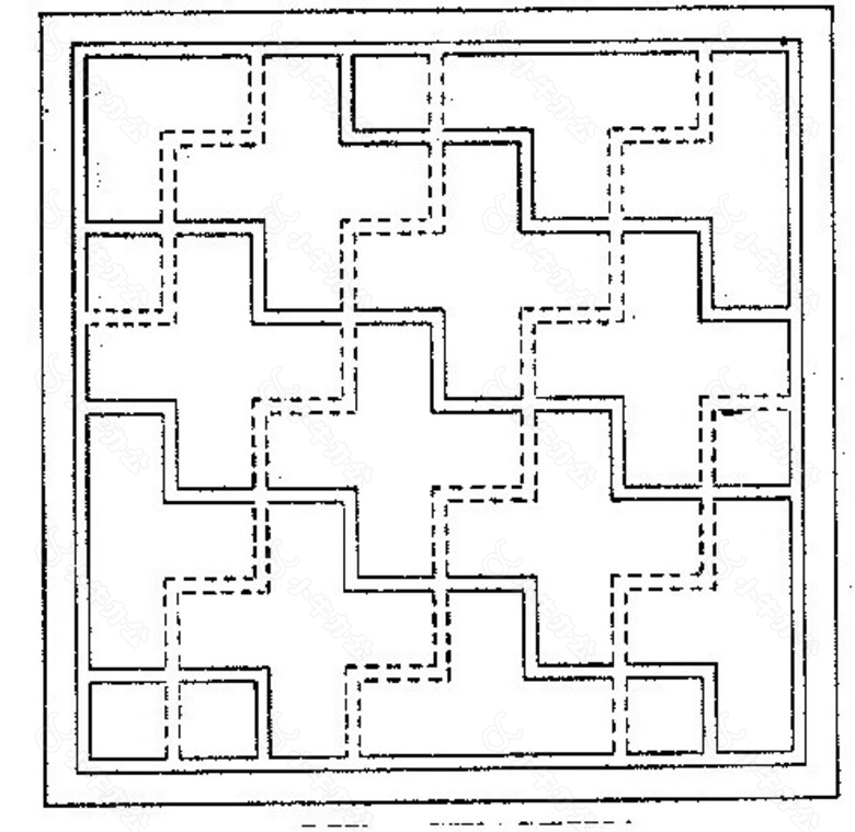 花纹镂空黑白图案