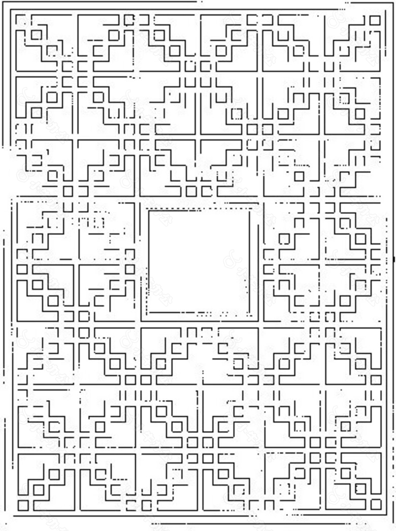 精美花纹镂空黑白图案