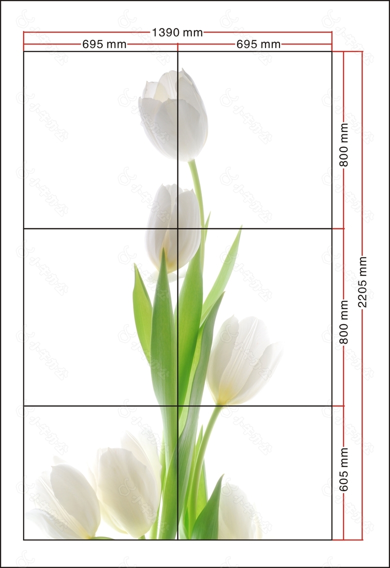 百合花背景墙素材