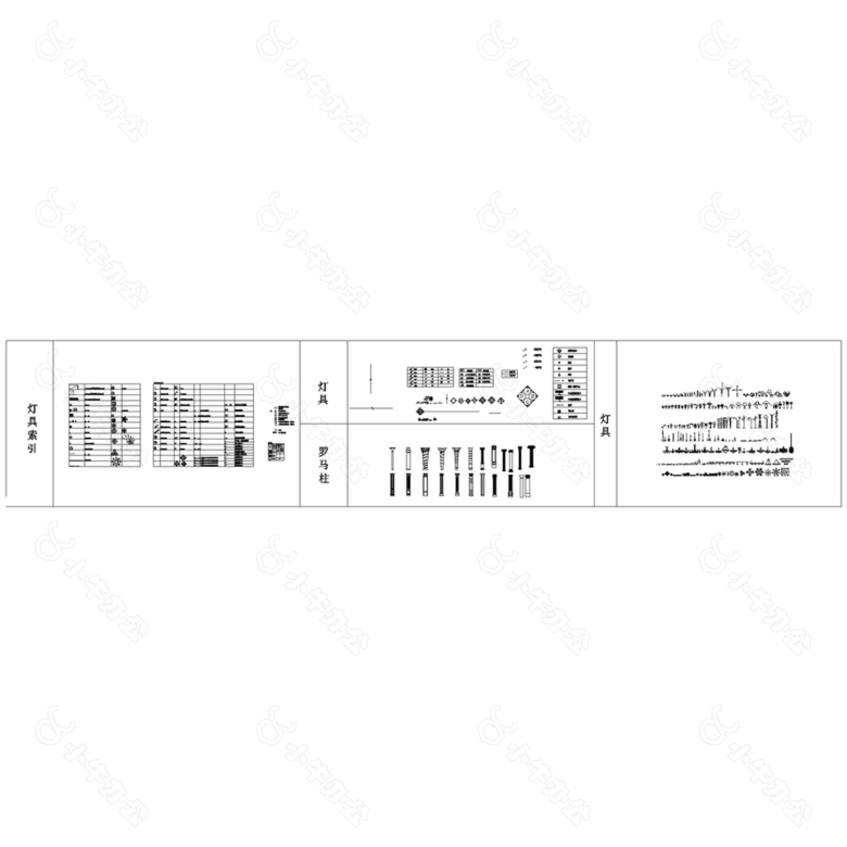 常用灯具CAD图纸