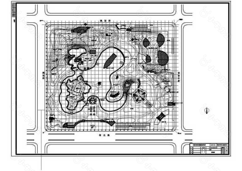 定位网格图CAD图纸