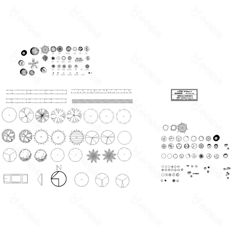 园林图块CAD图例集合