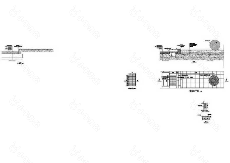 深圳人民公园ys-08集水口平面及剖面图