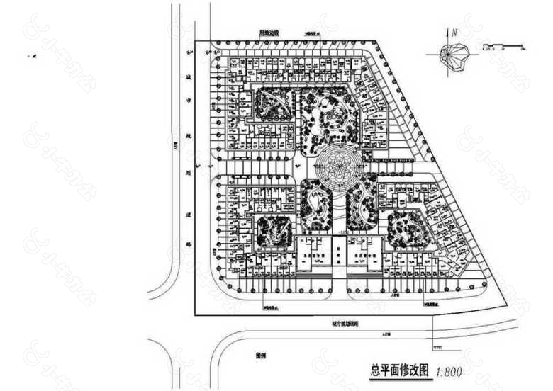 CAD环境景观总评图纸