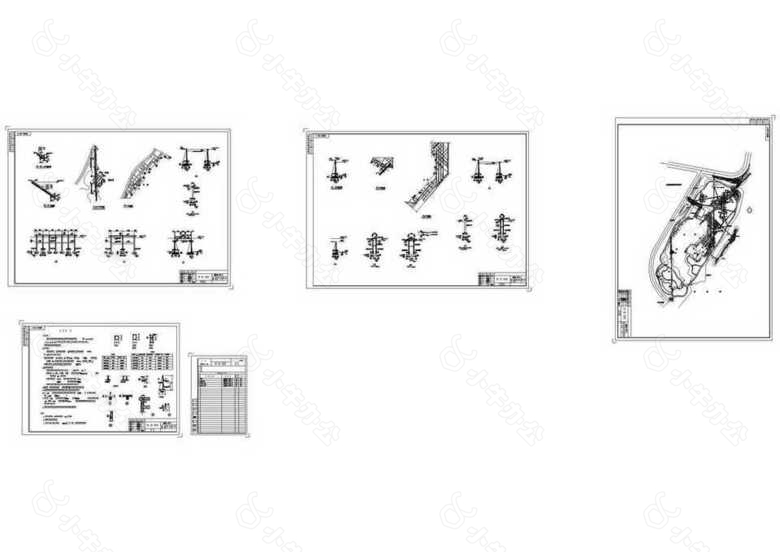 改造公园景观设计施工图驳岸护坡栈桥