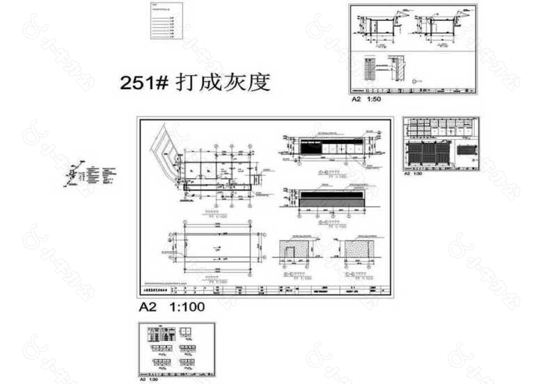 上海公园景观管理用房图纸