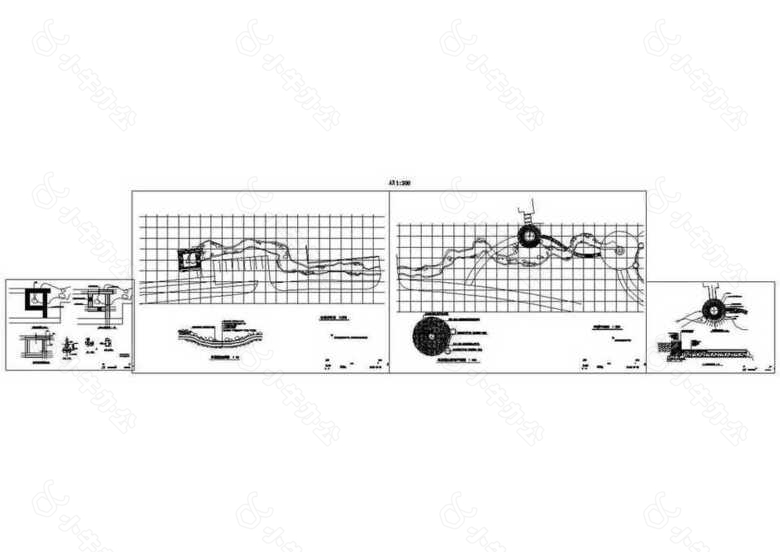CAD通杨运河公园图纸23-26旱溪图纸