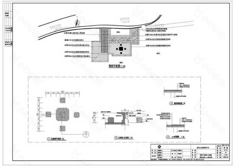 森林公园施工观音山坡观景平台铺装