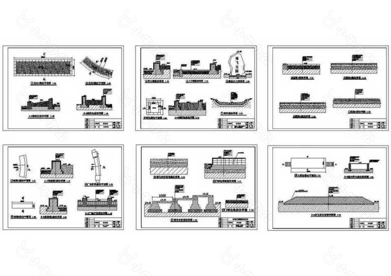 CAD郑飞公园施工大样图图纸