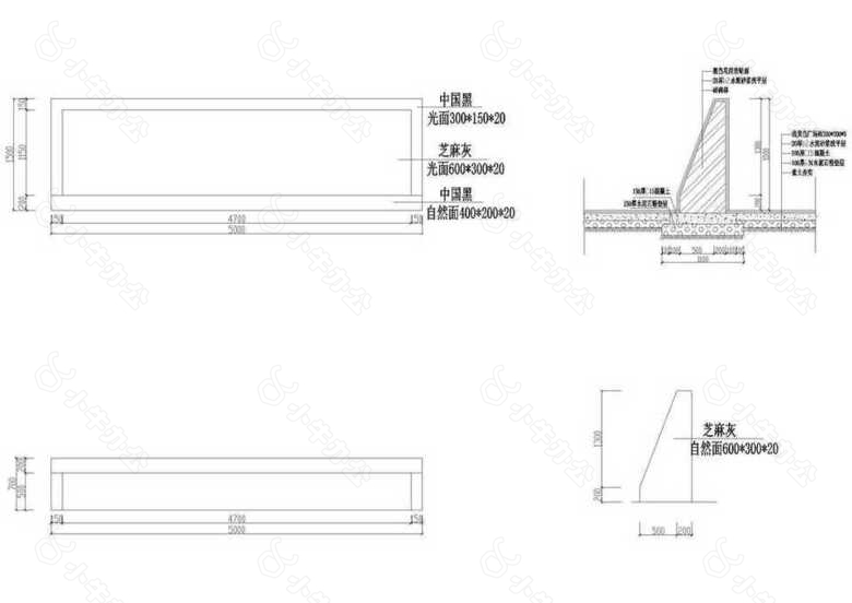 东莞黄大仙公园施工图入口标识牌图纸