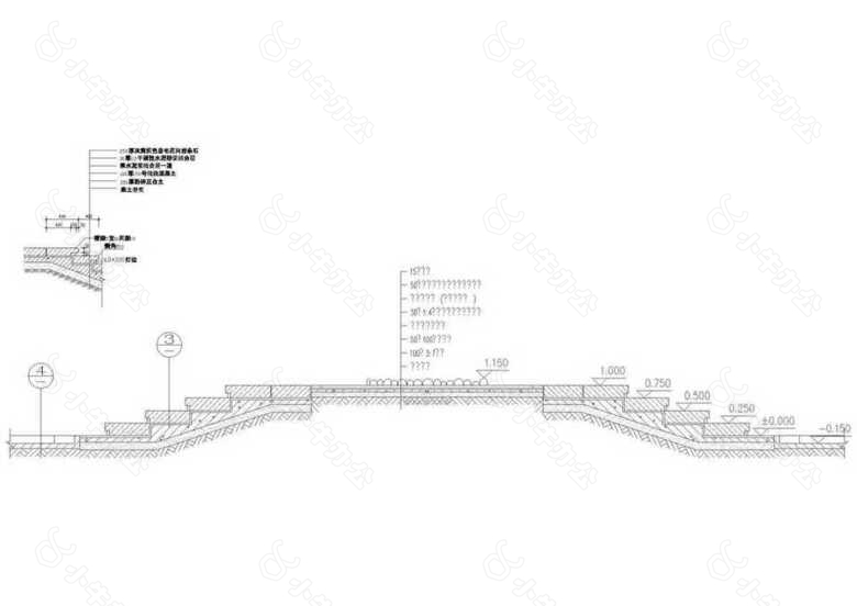 公园台阶详图图纸