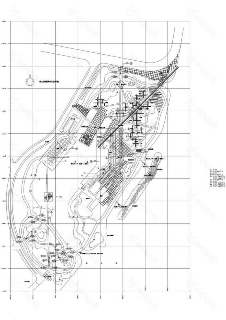 公园改造内湖总平面CAD图纸