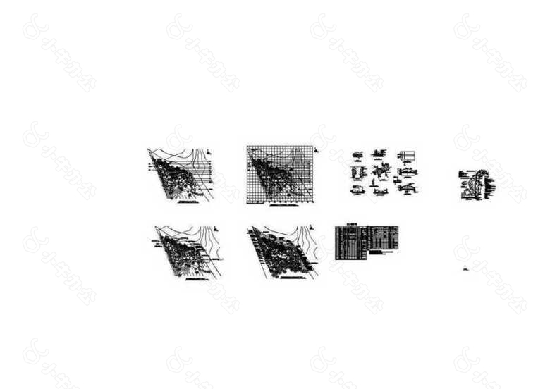 公园景观平立面、大样图CAD图纸