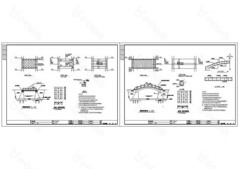 公园景观改造桥CAD图纸