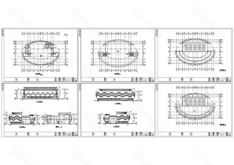 公园景观设计陶罐建筑详图