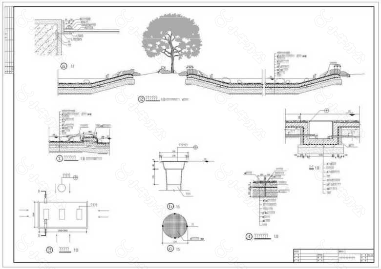 公园泵坑详图图纸