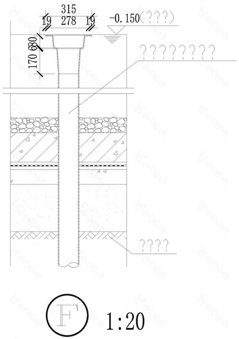 公园溢水口图纸