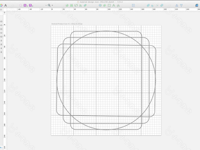 图标设计网格模板sketch素材