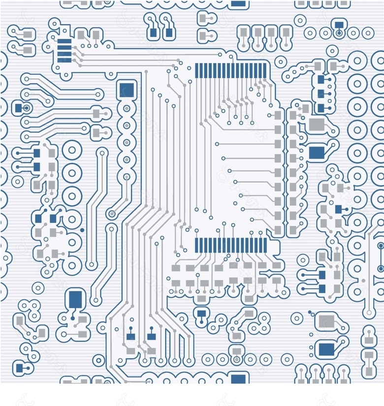 清晰电路图电路板矢量素材