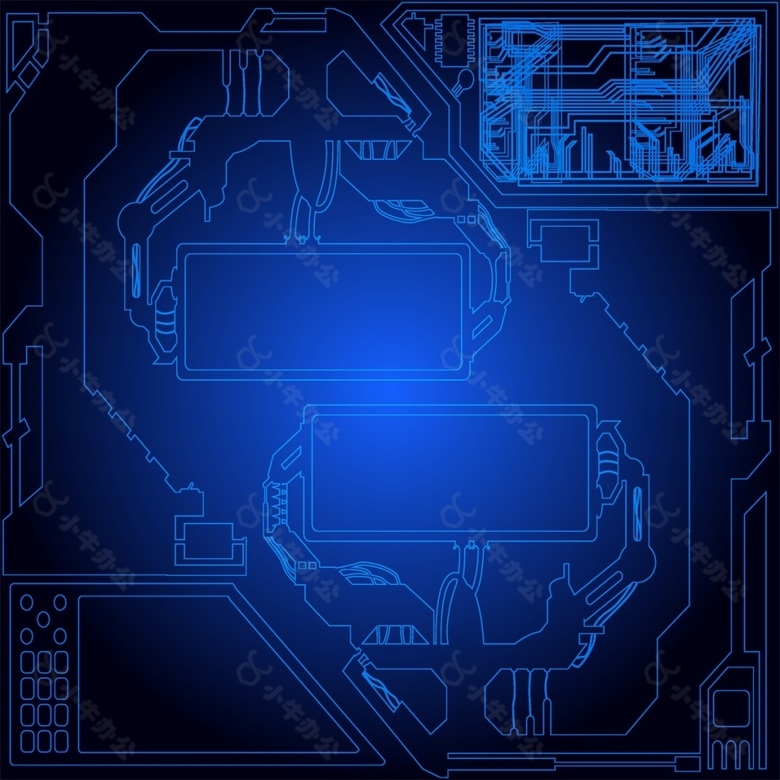 科技电路板矢量素材