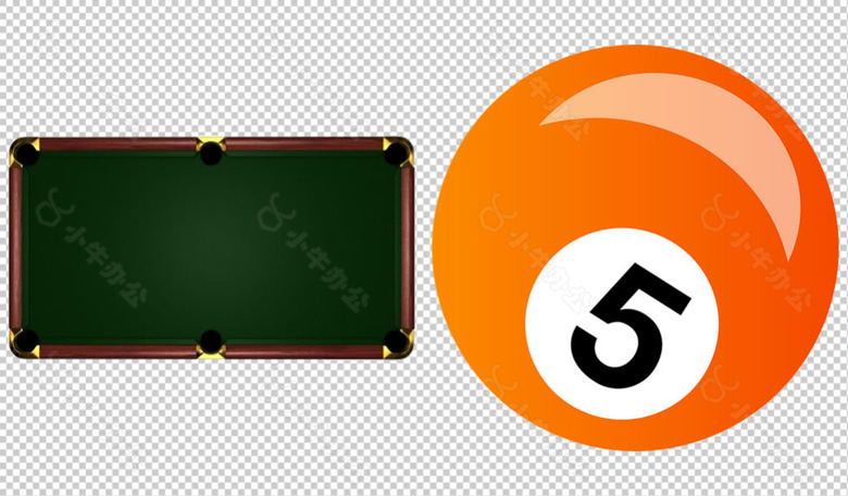 台球桌台球免抠png透明图层素材