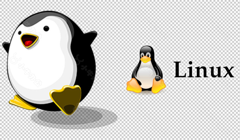 Linux企鹅标志免抠png透明图层素材