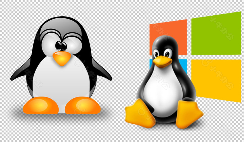 Linux企鹅图标免抠png透明图层素材