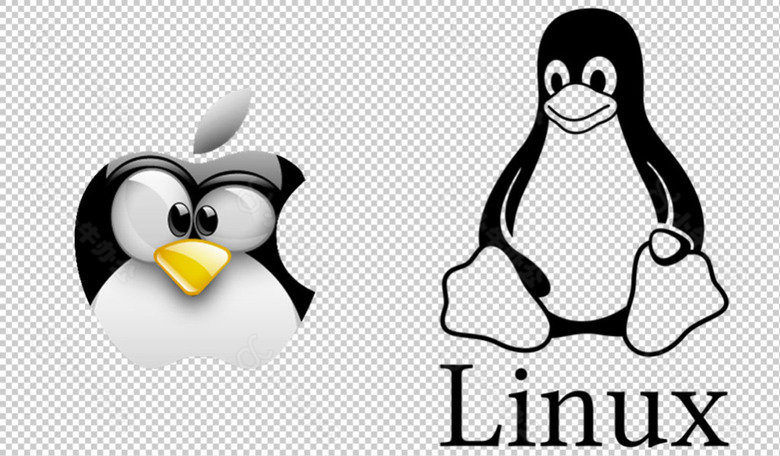 Linux企鹅标志免抠png透明图层素材