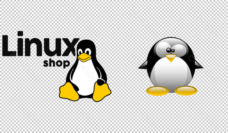 Linux企鹅标志免抠png透明图层素材