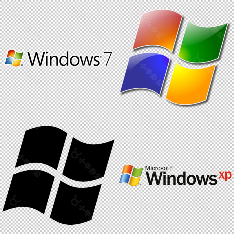 各种windows标志免抠png透明素材