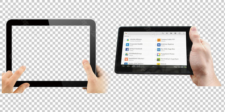 平板电脑样机图免抠png透明图层素材