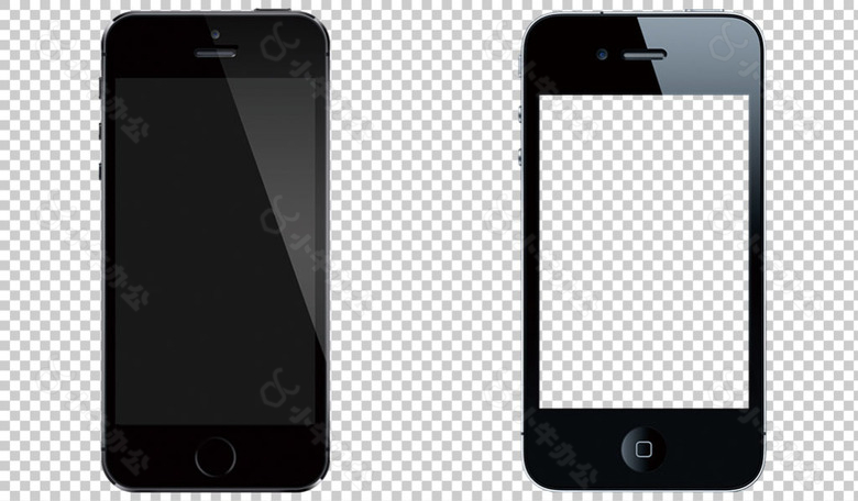 苹果手机智能贴图免抠png透明图层素材