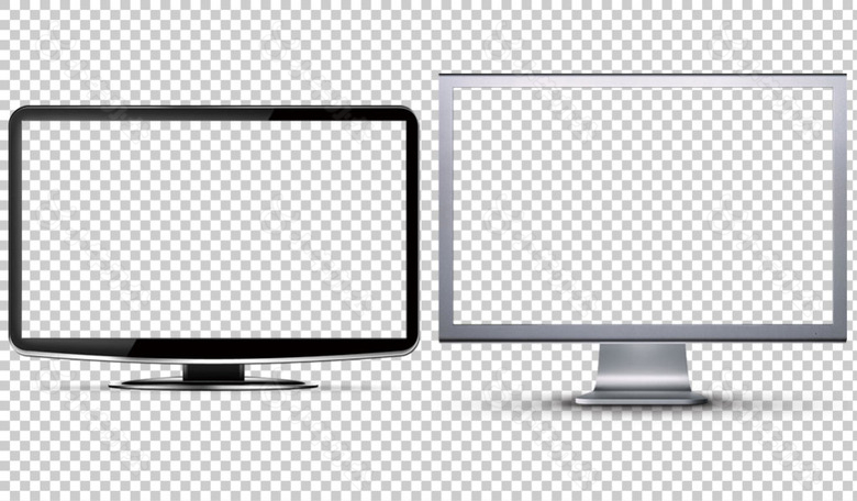 台式机显示器免抠png透明图层素材