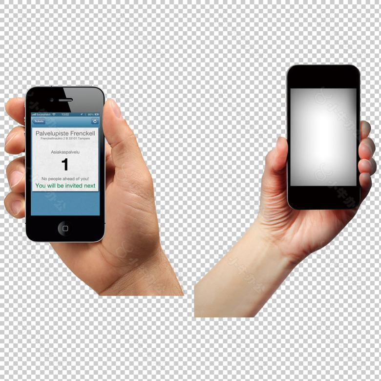 手拿手机图片免抠png透明图层素材