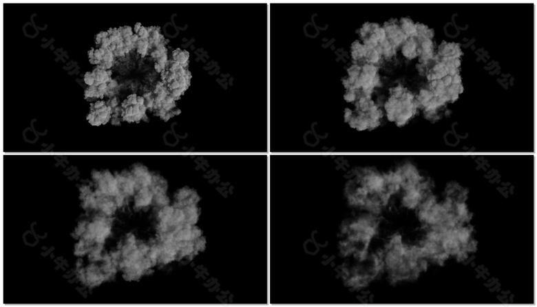 厚重烟雾特效震撼实用的冲击波视频素材