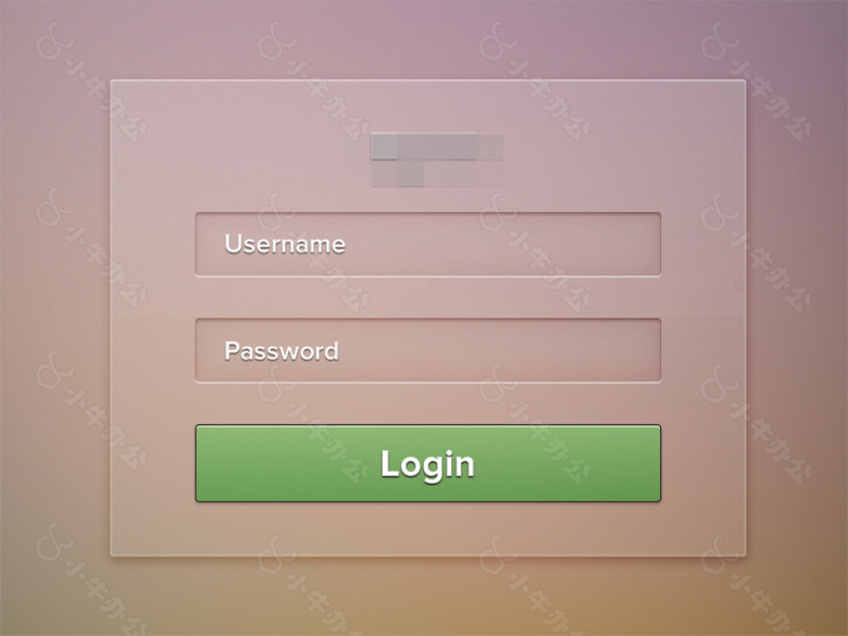 透明系列网页登录设计素材