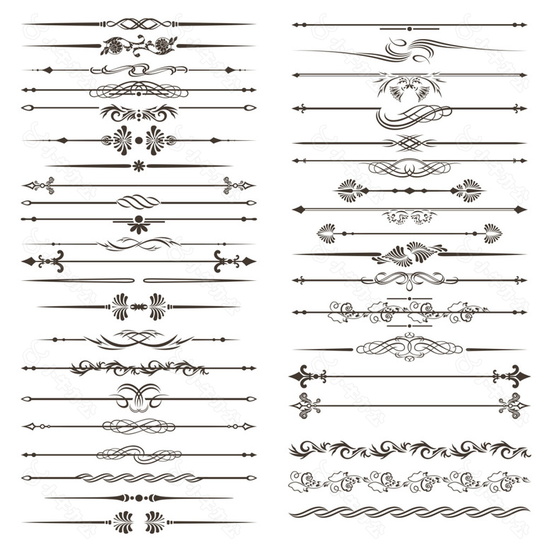 矢量直线符号装饰素材