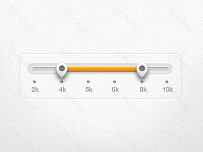 橙色滑块进度条设计