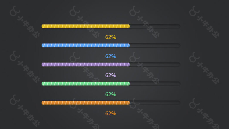 彩色条纹网页进度条滑块设计
