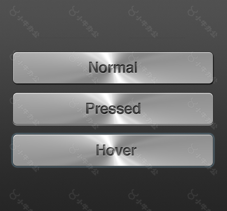 金属质感拉斯效果按钮设计