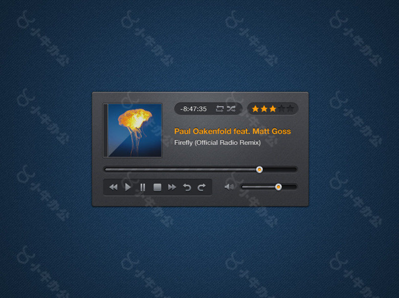 音乐播放器按钮界面设计