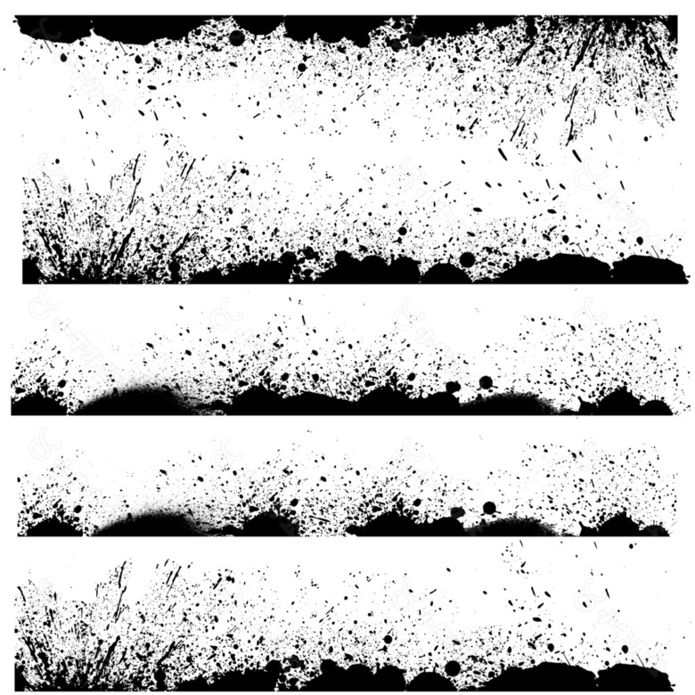 墨痕涂鸦装饰素材